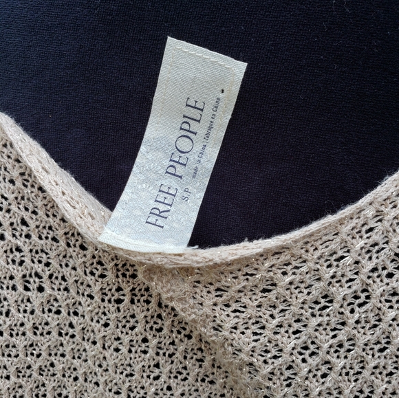 Free People Lurex Swit Lace Front Knit Top - Picture 12 of 14